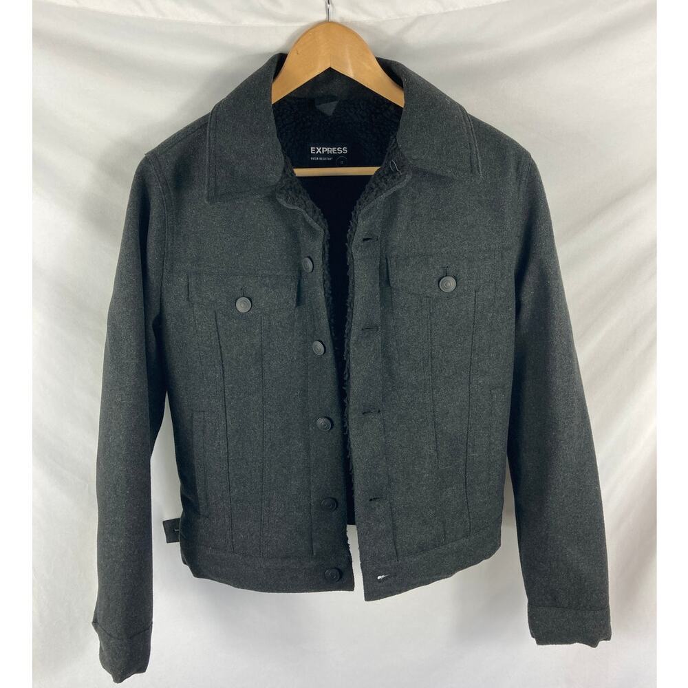 Express Weather Resistant Button Up Coat Size Xs - image 1